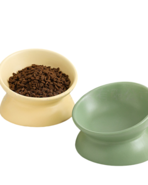 Ergonomic Slanted Ceramic Cat Bowl